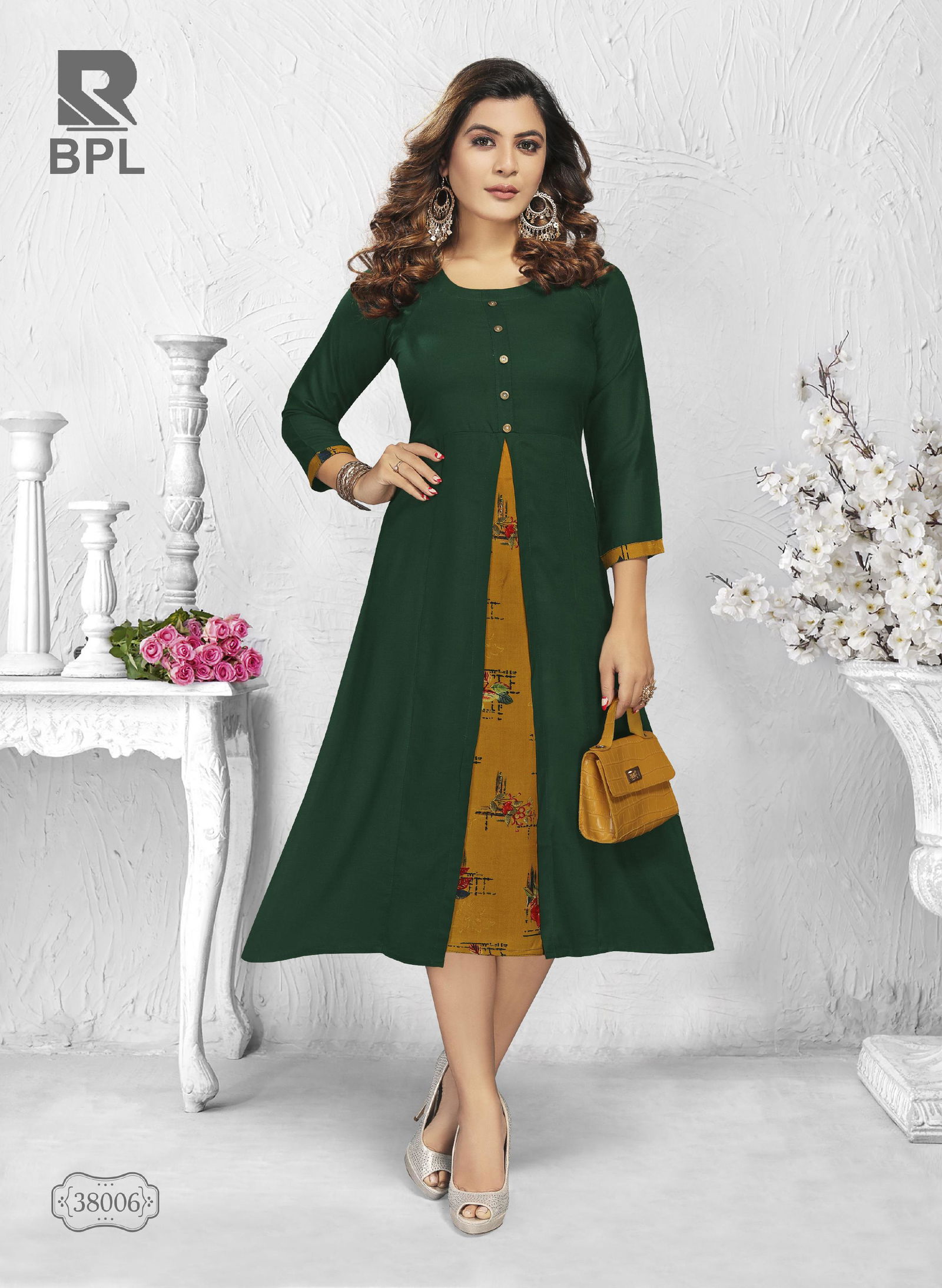 Raashi Bpl Latest Ethnic Wear Rayon Printed Anarkali Kurti Collection